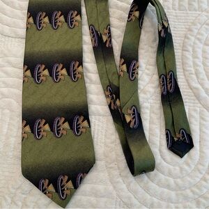 Chez Roffe New York Green Silk Men’s Neck Tie